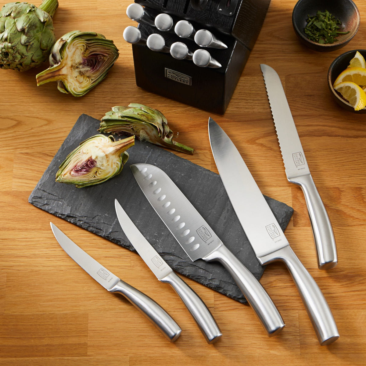 Chicago Cutlery® Malden™ 16-piece Stainless Steel Block Set