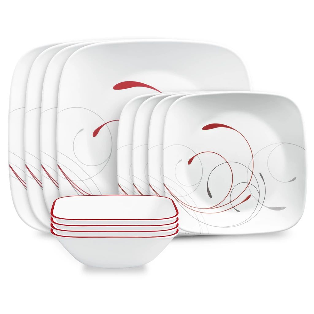 Corelle® Square Splendor 12-piece Dinnerware Set, Service for 4