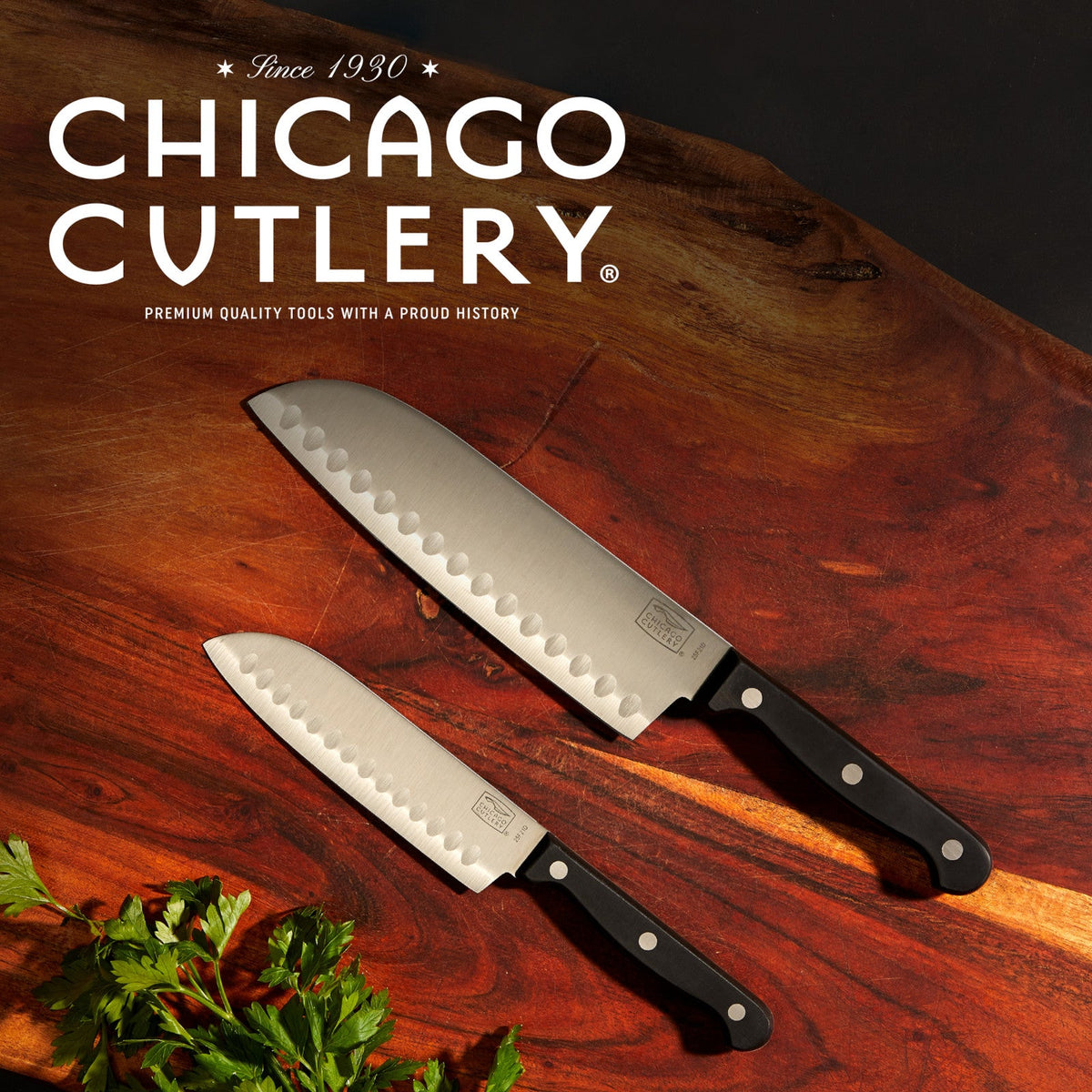 Chicago Cutlery® Essentials™ 2-piece Santoku / Partoku Knife Set