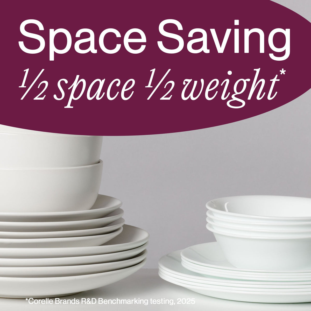 Corelle® Winter Frost White 66-piece Dinnerware Set, Service for 12