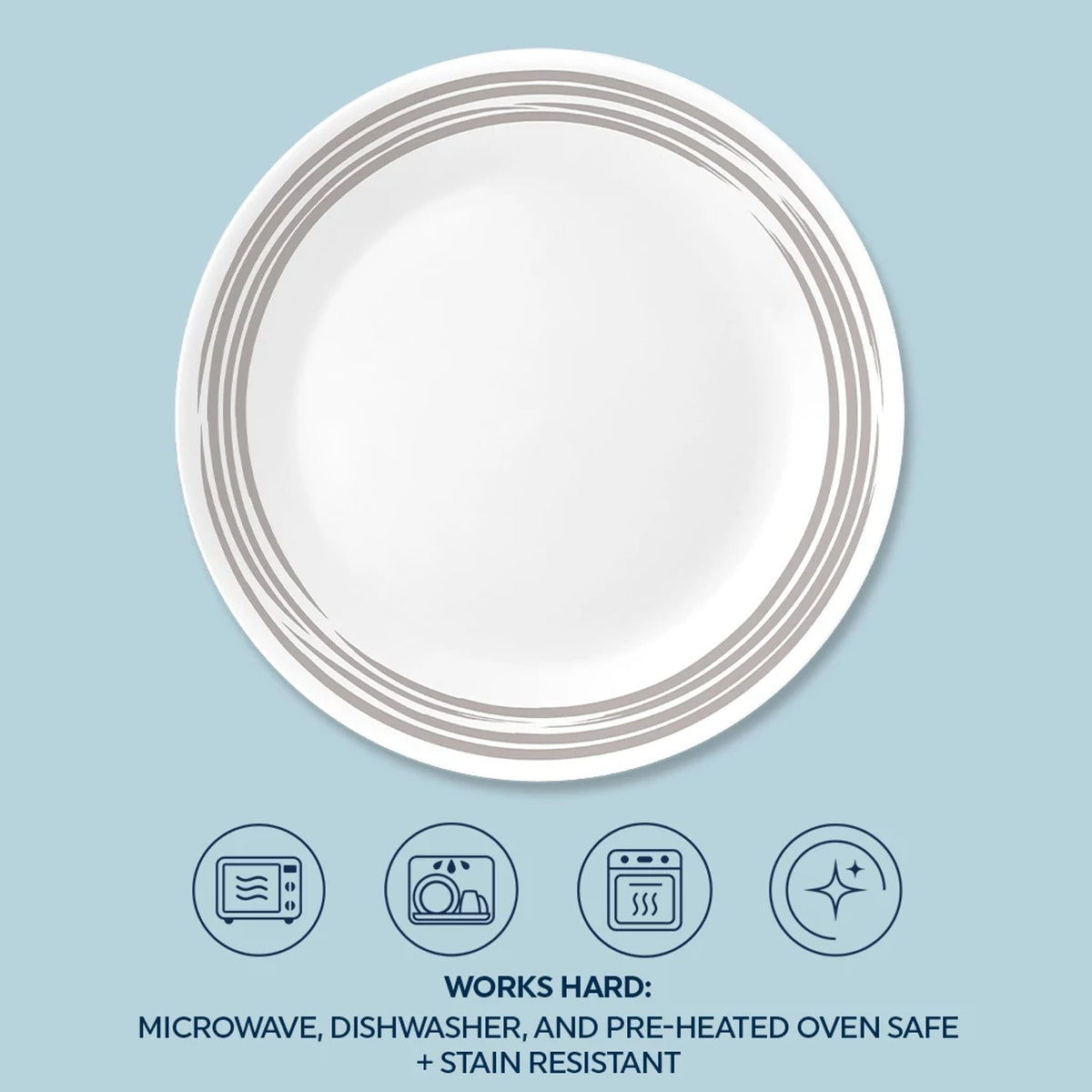 Corelle® Brushed Silver 8.5" Salad Plate