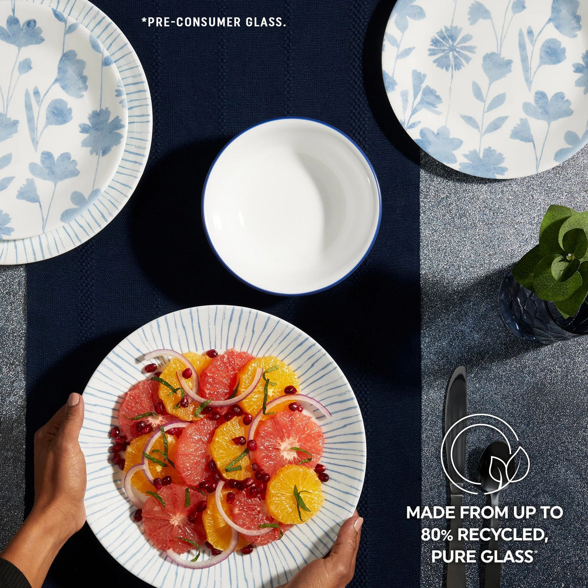 Corelle® Botanical Stripes 12-piece Dinnerware Set, Service for 4