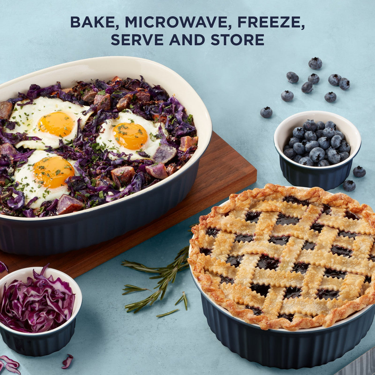 CorningWare® French Colors 12-piece Oval Bakeware Set, Navy