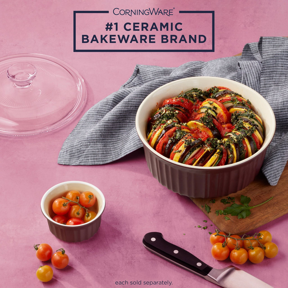 CorningWare® French Colors 1.5-quart Round Baking Dish, Cabernet