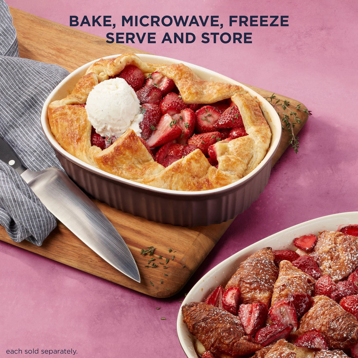 CorningWare® French Colors 2.5-quart Oval Baking Dish, Cabernet