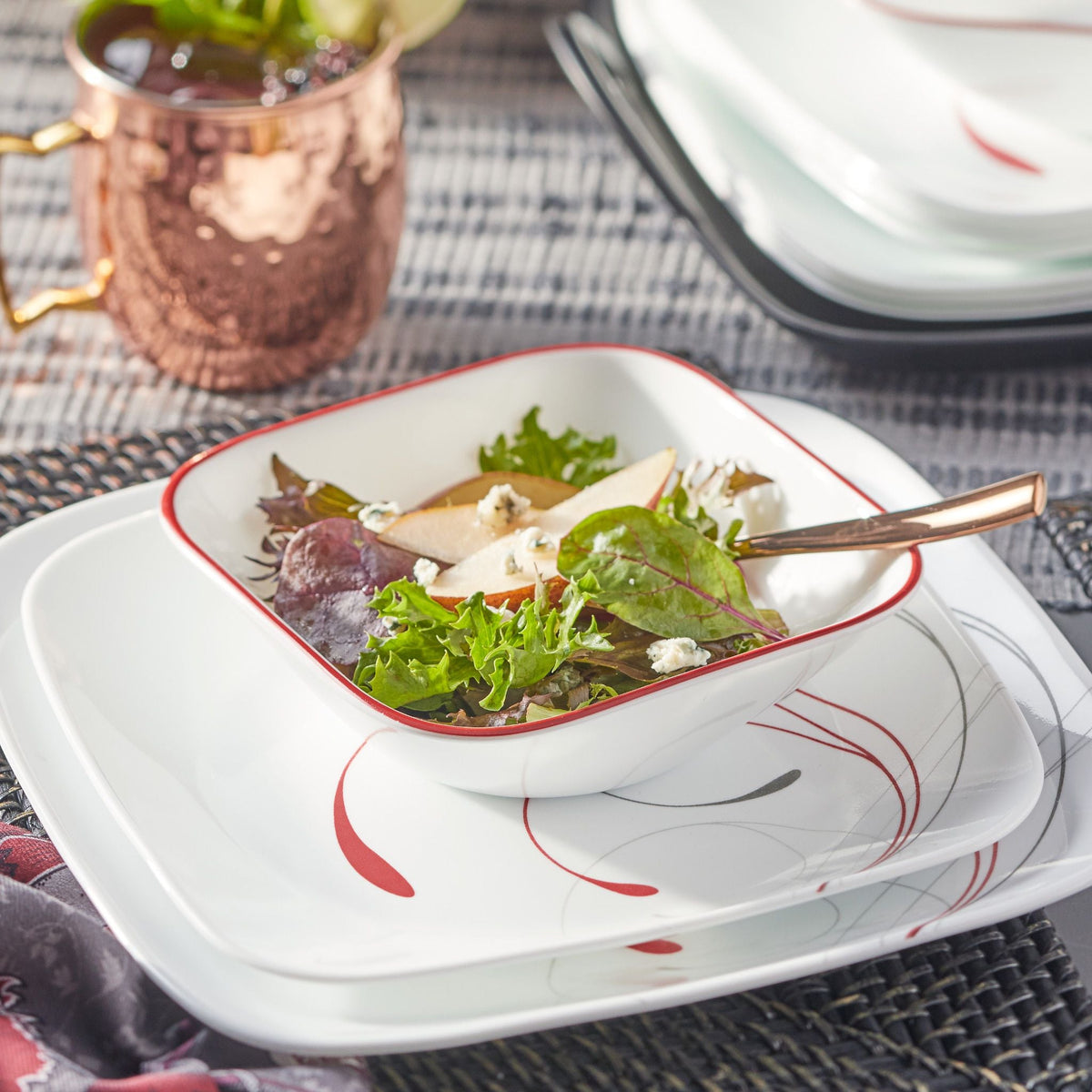 Corelle® Square Splendor 12-piece Dinnerware Set, Service for 4