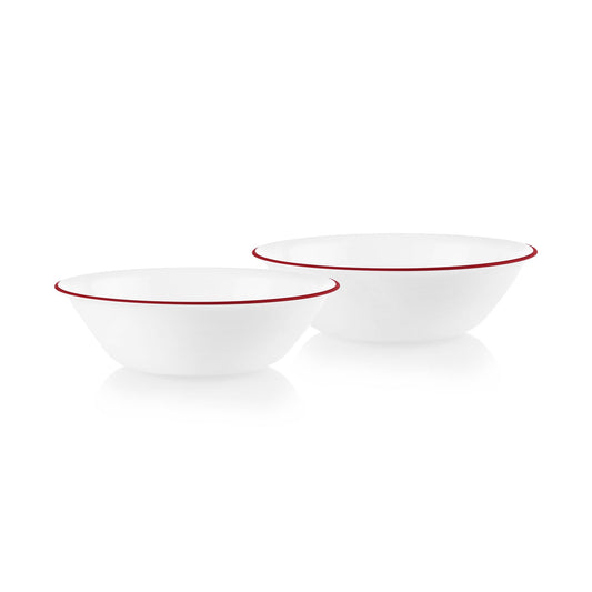 Corelle® Radiant Red Banded 1-quart Serving Bowls, 2-pack