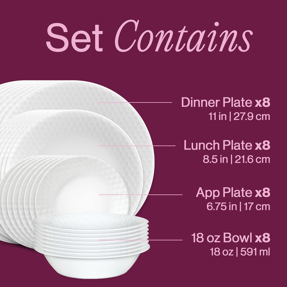 Corelle® Honeybee 32-piece Dinnerware Set, Service for 8