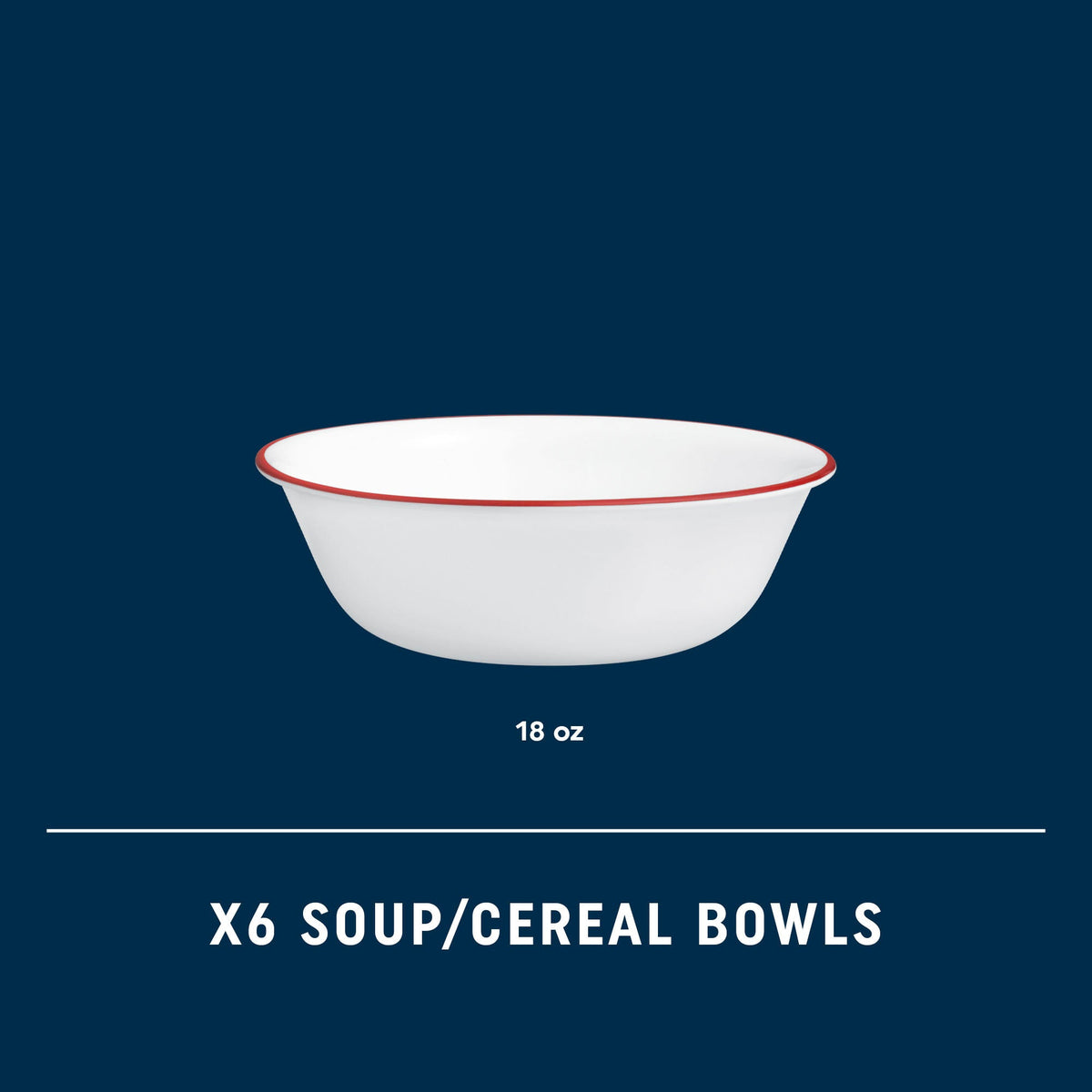 Corelle® Splendor Round 18-ounce Bowl, 6-pack