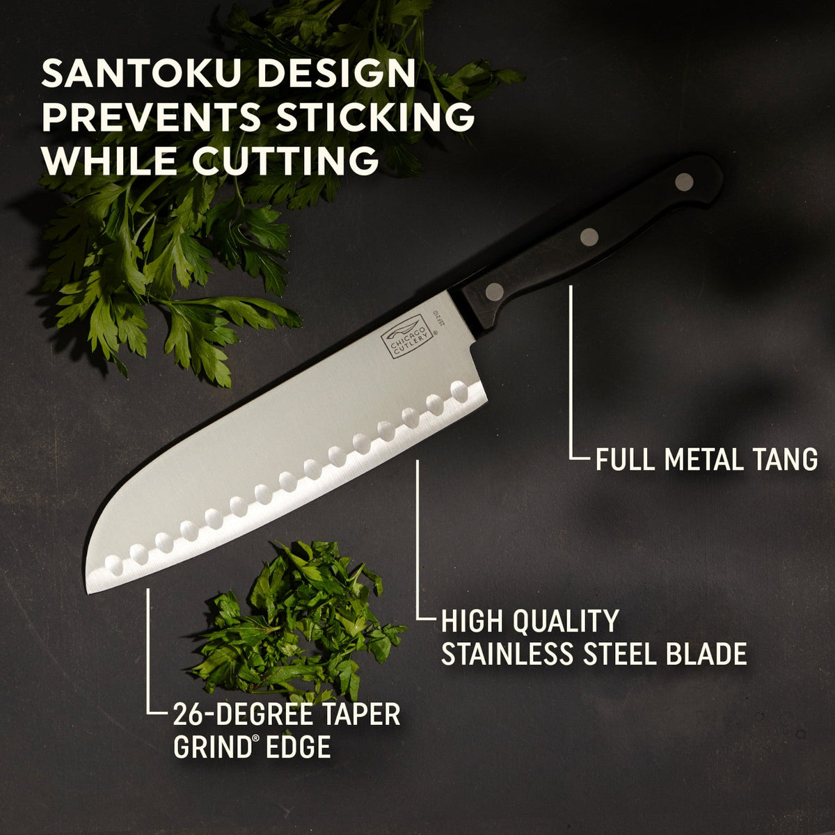 Chicago Cutlery® Essentials™ 2-piece Santoku / Partoku Knife Set