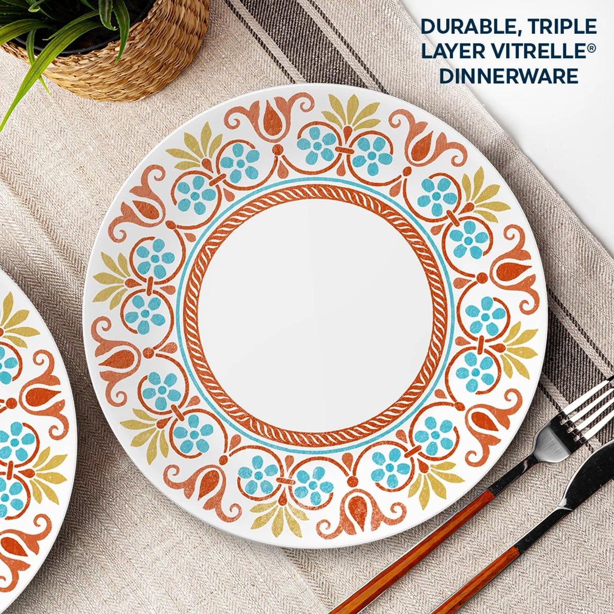 Corelle® Global Collection Terracotta Dreams 10.25” Dinner Plates, 6-pack