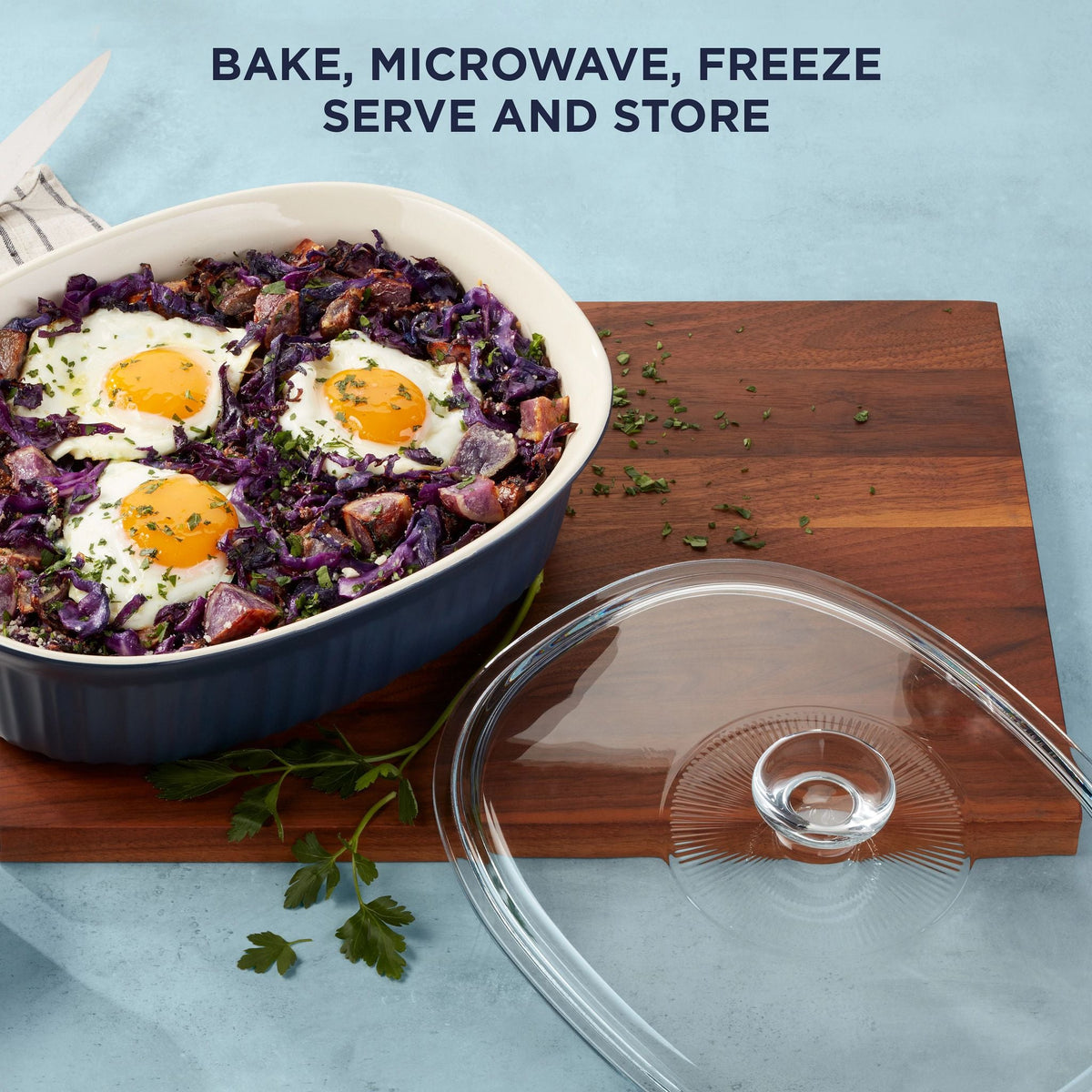 CorningWare® French Colors 2.5-quart Oval Baking Dish, Navy