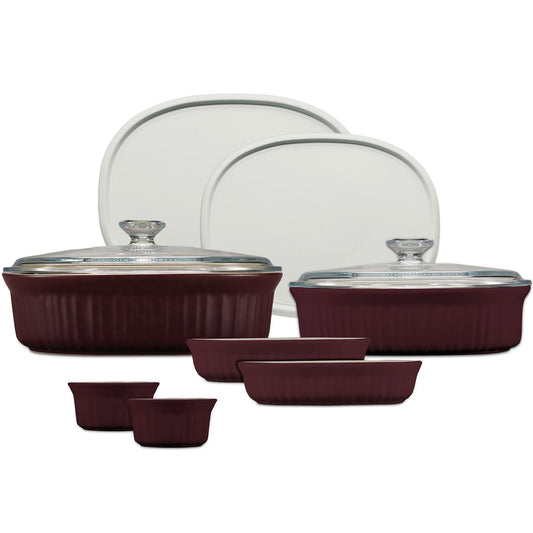 CorningWare® French Colors 10-piece Bakeware Set, Cabernet