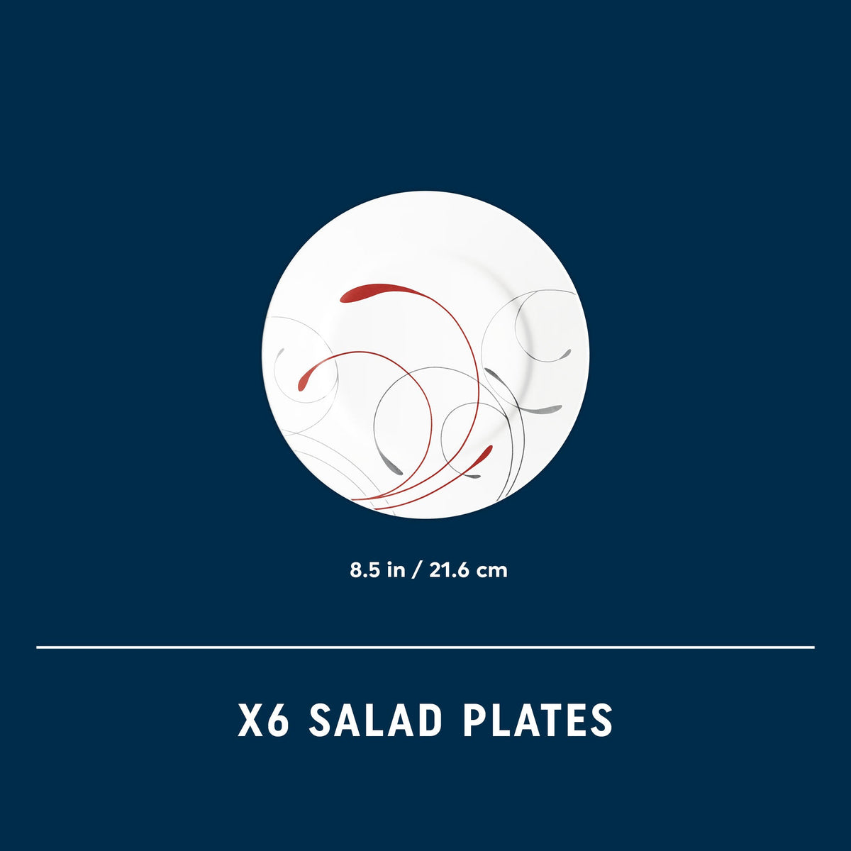 Corelle® Round Splendor 8.5" Salad Plate, 6-pack